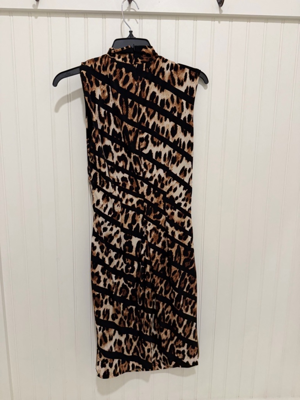 Cache Leopard-Print Sleeveless Dress in Black & Brown - Picture 5 of 6